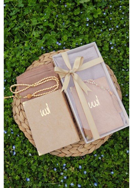 20 Adet Eşarplı Yasin Hediyelik Mevlid Seti Y201 Gold