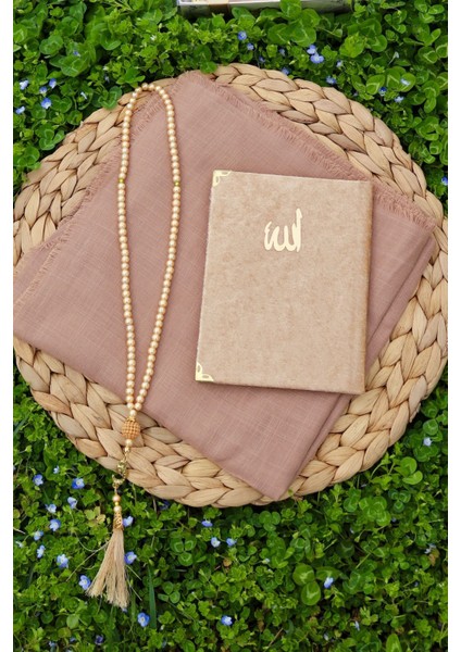 20 Adet Eşarplı Yasin Hediyelik Mevlid Seti Y201 Gold modelleri