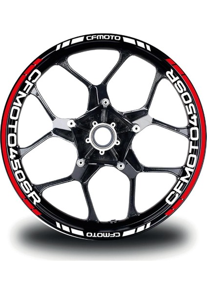 Cfmoto 450SR Jant Sticker Iç Dış Yazılı Kırmızı