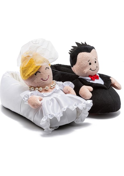 Gelin-Damat Kadın Panduf Siyah-Beyaz 36/41 fiyatları