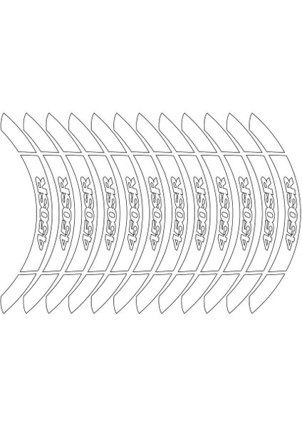 Beyaz Cf Moto 450 Sr Geniş Jant Sticker Etiket Modeli modelleri