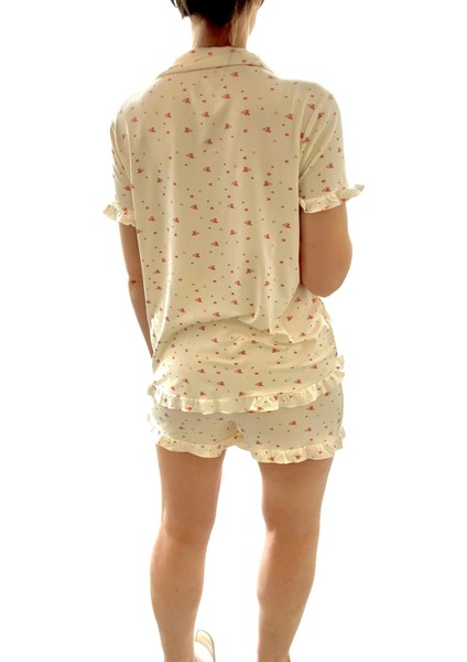 Viskon Düğmeli Hamile Lohusa Pijama Takımı