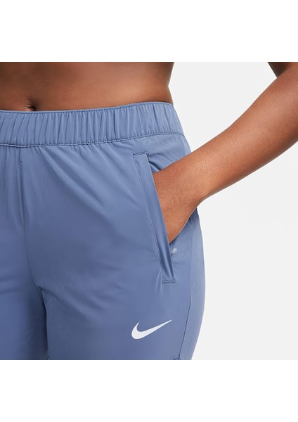 Dri-Fit Essential Kadın Koşu Spor Mavi Eşofman Altı - Fermuarlı Paça ve Cepler - DH6975-491