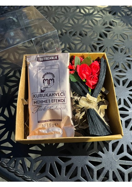 Nişan kına düğün sünnet özel gün doğum günü 10 adet çiçek ve kahve kutulu hediyelik fiyatları