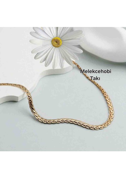 Melekcehobi Takı Xuping 18K Rose Renk Zarif Örgü Model Kolye – 50 cm fiyatları