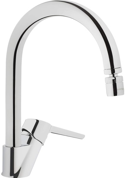 Marin S Eviye Bataryası A42149, Tezgah Üstü Montaj, Krom, 360° Dönebilen, Süzgeçli Perlatör