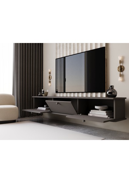Lunaris Tv Ünitesi - Tv Sehpası 180 cm Duvara Monte %100 Mdf modelleri