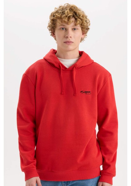 Regular Fit Kapüşonlu Atatürk Baskılı Sweatshirt D2693AX24AU
