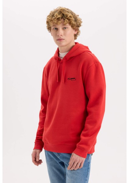 Regular Fit Kapüşonlu Atatürk Baskılı Sweatshirt D2693AX24AU