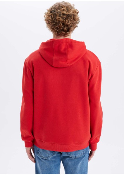 Regular Fit Kapüşonlu Atatürk Baskılı Sweatshirt D2693AX24AU