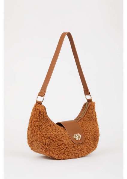 Kadın Suni Deri Pelüş Omuz Çantası D3100AXNS