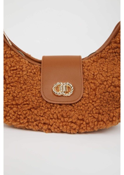 Kadın Suni Deri Pelüş Omuz Çantası D3100AXNS