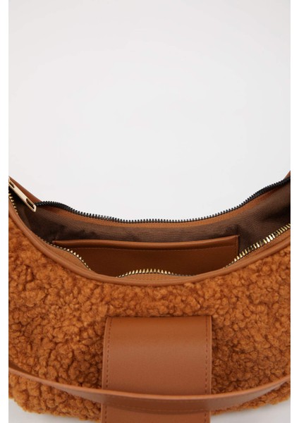 Kadın Suni Deri Pelüş Omuz Çantası D3100AXNS