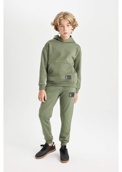 Erkek Çocuk Oversize Geniş Kalıp Kapüşonlu Cepli Okul Sweatshirt D1646A824AU