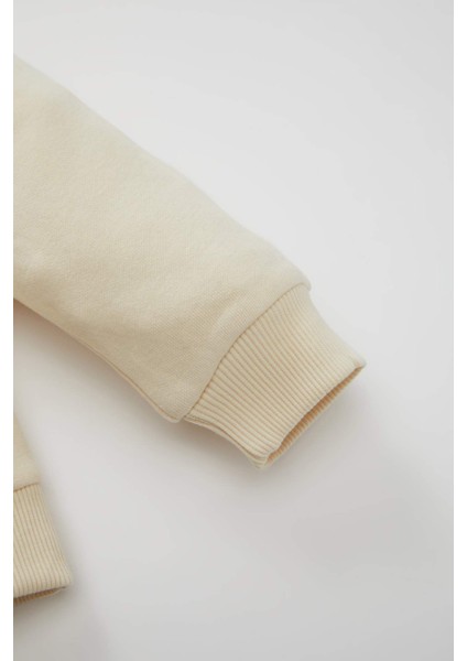 Erkek Bebek 2'li Takım Disney Mickey & Minnie Bisiklet Yaka Sweatshirt Beli Lastikli Jogger Eşofman Altı D1890A524AU