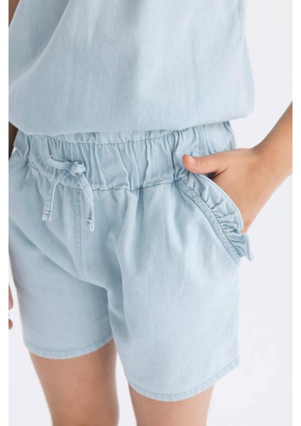 Kız Çocuk Askılı Kısa Tulum D3354A824HS