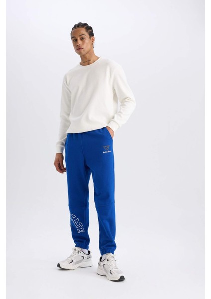 Fit Kalın Jogger Eşofman Altı NBA Golden State Warriors Standart Fit Beli Bağcıklı Cepli D3221AX24WN