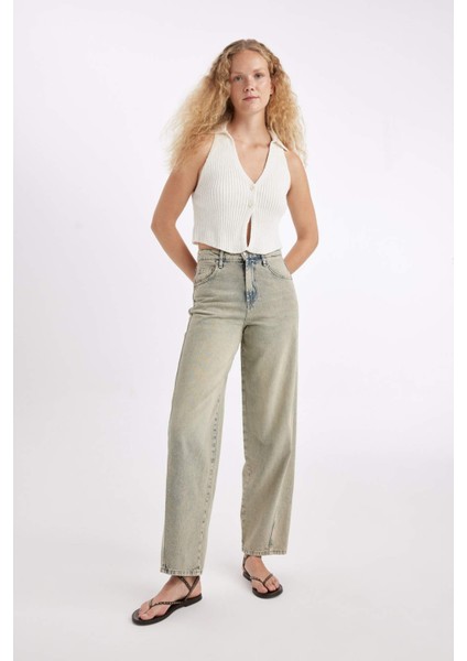 Coool Slim Fit Dar Kesim Düğmeli Triko Yelek D3584AX24HS