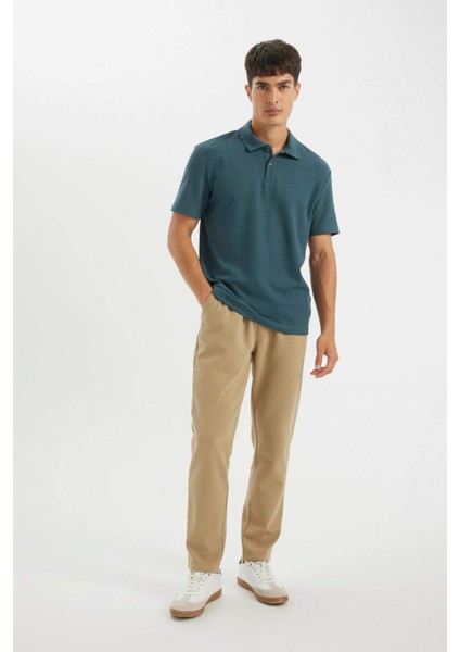 Jogger Pantolon Basic Düz Beli Bağcıklı Cepli Düz Paça C6022AX24AU