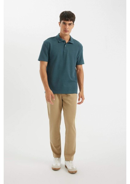 Jogger Pantolon Basic Düz Beli Bağcıklı Cepli Düz Paça C6022AX24AU