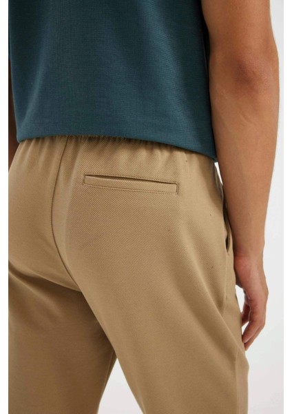 Jogger Pantolon Basic Düz Beli Bağcıklı Cepli Düz Paça C6022AX24AU