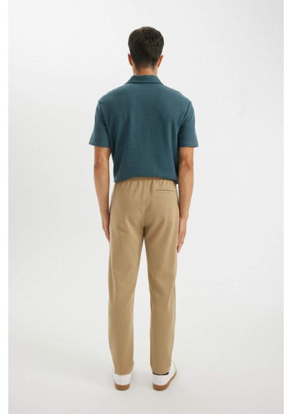 Jogger Pantolon Basic Düz Beli Bağcıklı Cepli Düz Paça C6022AX24AU
