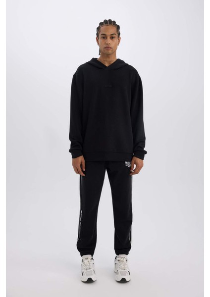 Fit Kalın Jogger Eşofman Altı NBA Wordmark Standart Fit Cepli Esnek Bantlı Paça D3231AX24WN