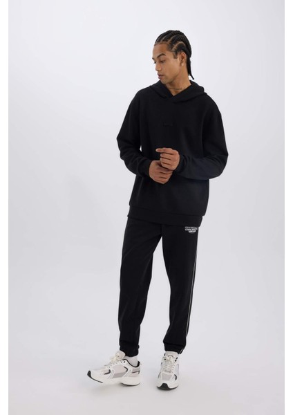 Fit Kalın Jogger Eşofman Altı NBA Wordmark Standart Fit Cepli Esnek Bantlı Paça D3231AX24WN