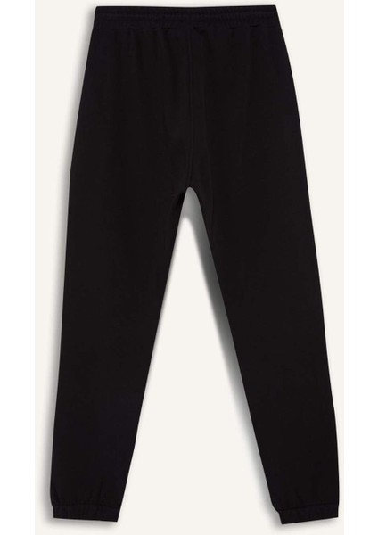 Fit Kalın Jogger Eşofman Altı NBA Wordmark Standart Fit Cepli Esnek Bantlı Paça D3231AX24WN