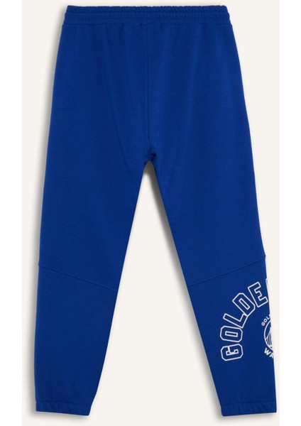 Fit Kalın Jogger Eşofman Altı NBA Golden State Warriors Standart Fit Beli Bağcıklı Cepli D3221AX24WN