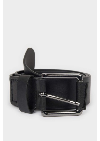 Erkek Suni Deri Jean Kemeri