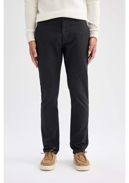 Chino Pantolon Regular Fit Normal Kesim Cepli Düz Paça D1050AX24WN