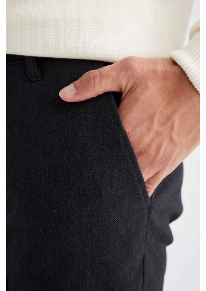 Chino Pantolon Regular Fit Normal Kesim Cepli Düz Paça D1050AX24WN