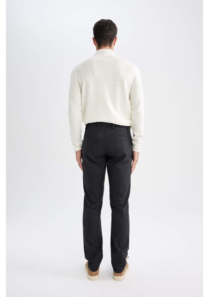 Chino Pantolon Regular Fit Normal Kesim Cepli Düz Paça D1050AX24WN