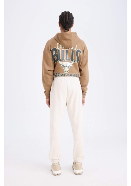 Fit NBA Chicago Bulls Standart Fit Cepli Esnek Bantlı Paça Jogger Eşofman Altı D3244AX24WN