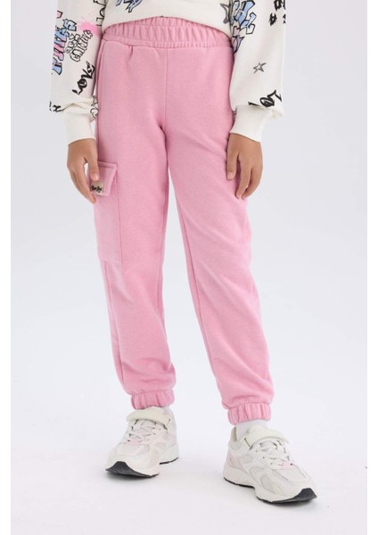 Kız Çocuk Kargo Cepli Beli Paçası Lastikli Jogger Eşofman Altı D2872A824WN