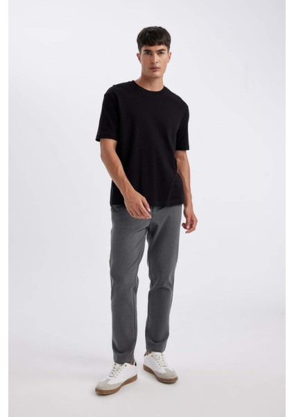 Kumaş Pantolon Tailored Regular Fit Basic Düz Cepli Düz Paça D3707AX24AU