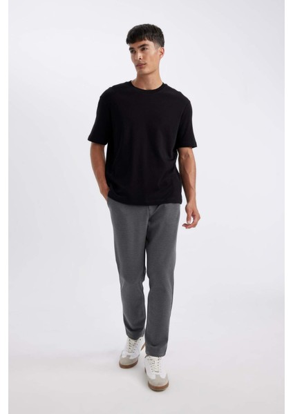 Kumaş Pantolon Tailored Regular Fit Basic Düz Cepli Düz Paça D3707AX24AU