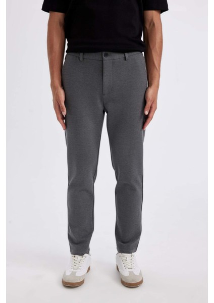 Kumaş Pantolon Tailored Regular Fit Basic Düz Cepli Düz Paça D3707AX24AU