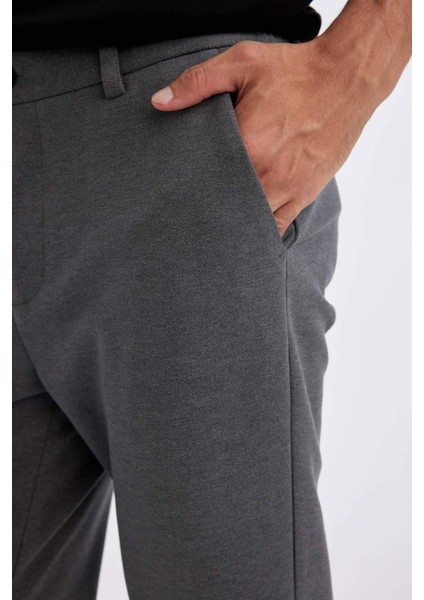 Kumaş Pantolon Tailored Regular Fit Basic Düz Cepli Düz Paça D3707AX24AU