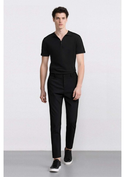 Kumaş Pantolon Tailored Regular Fit Basic Düz Cepli Düz Paça D3707AX24AU