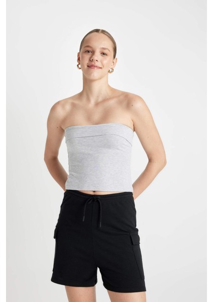 Regular Fit Düz Paça Şort Y0102AZ24SM