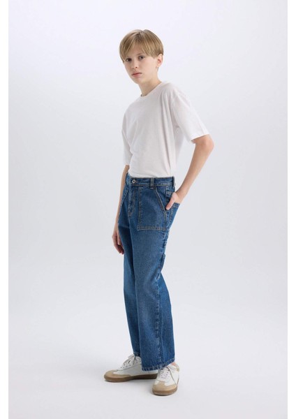 Erkek Çocuk Wide Leg Jean Pantolon D3598A825SP