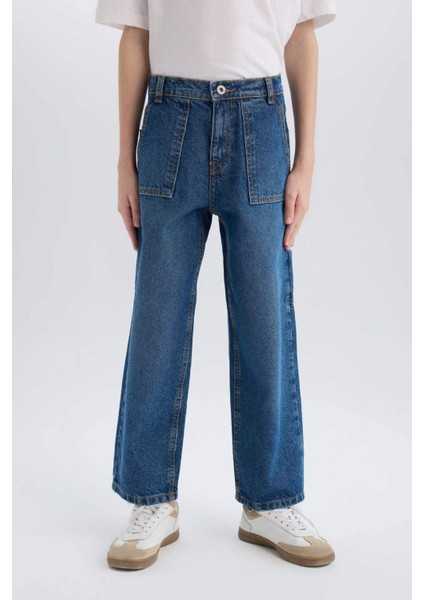 Erkek Çocuk Wide Leg Jean Pantolon D3598A825SP