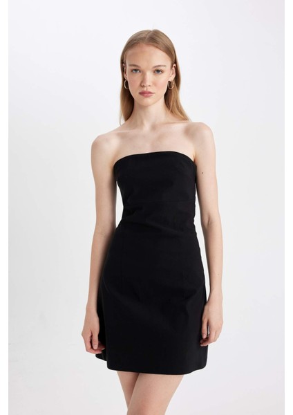 Straplez Bengalin Mini Elbise D4193AX24HS