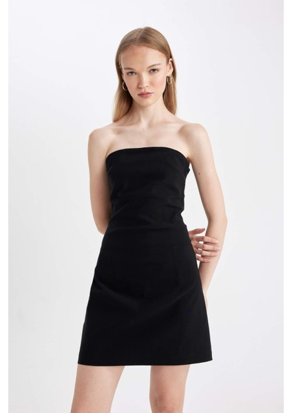 Straplez Bengalin Mini Elbise D4193AX24HS