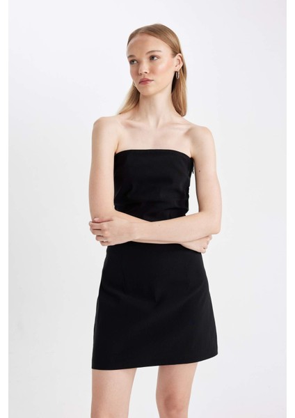 Straplez Bengalin Mini Elbise D4193AX24HS