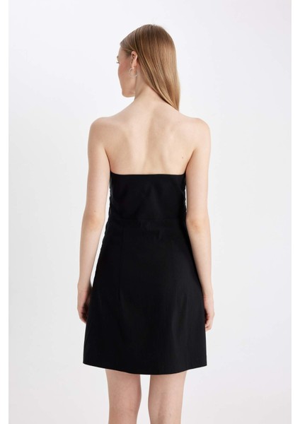 Straplez Bengalin Mini Elbise D4193AX24HS