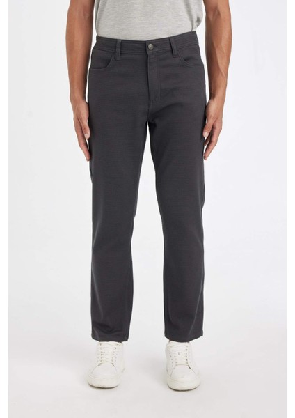 Regular Fit Normal Kesim Pantolon Düz Paça Cepli Basic Düz D1049AX24WN