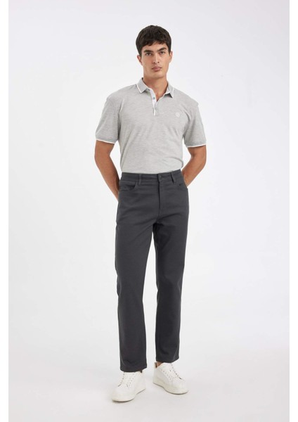 Regular Fit Normal Kesim Pantolon Düz Paça Cepli Basic Düz D1049AX24WN